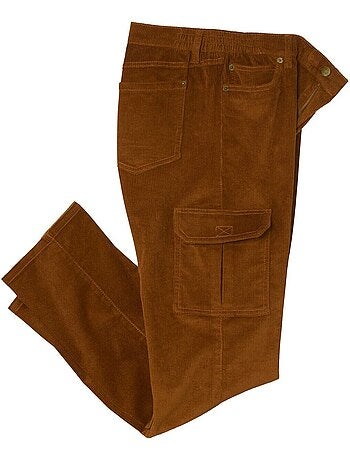 Pantalon Velours Cargo Taille Semi Elastiquée - ATLAS FOR MEN