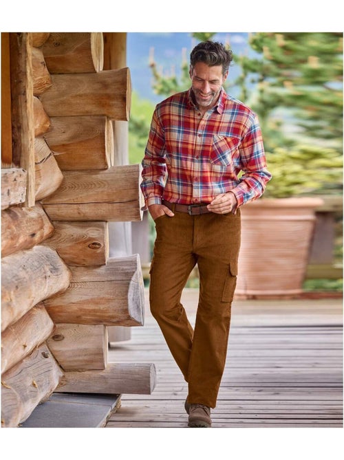 Pantalon Velours Cargo Taille Semi Elastiquée - ATLAS FOR MEN - Kiabi Pantalon Velours Cargo Taille Semi Elastiquée - ATLAS FOR MEN - Kiabi