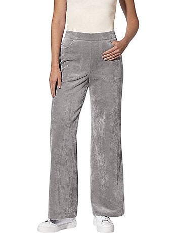 Pantalon Velours Ceinture élastique Pour Plus De Confort - Taille Standard - helline