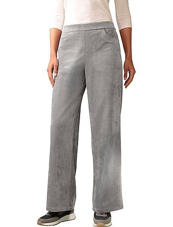 Pantalon Velours Ceinture élastique Pour Plus De Confort - Taille Standard - helline
