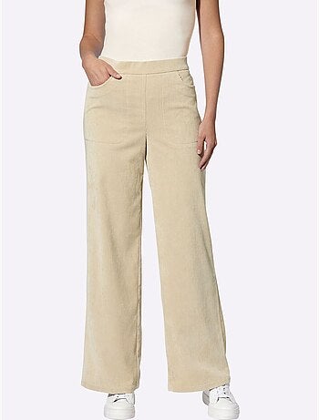 Pantalon Velours Ceinture élastique Pour Plus De Confort - Taille Standard - Helline