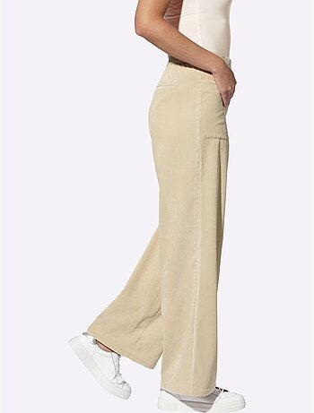 Pantalon Velours Ceinture élastique Pour Plus De Confort - Taille Standard - Helline