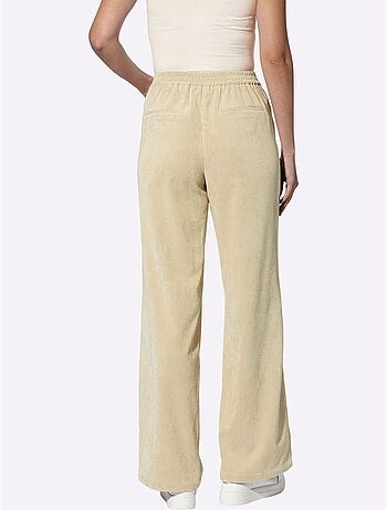 Pantalon Velours Ceinture élastique Pour Plus De Confort - Taille Standard - Helline