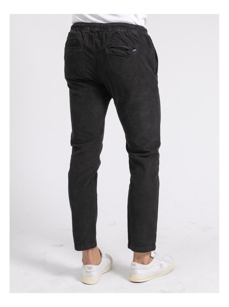 Pantalon velours chino taille élastiquée VERDAMONT Noir - Kiabi