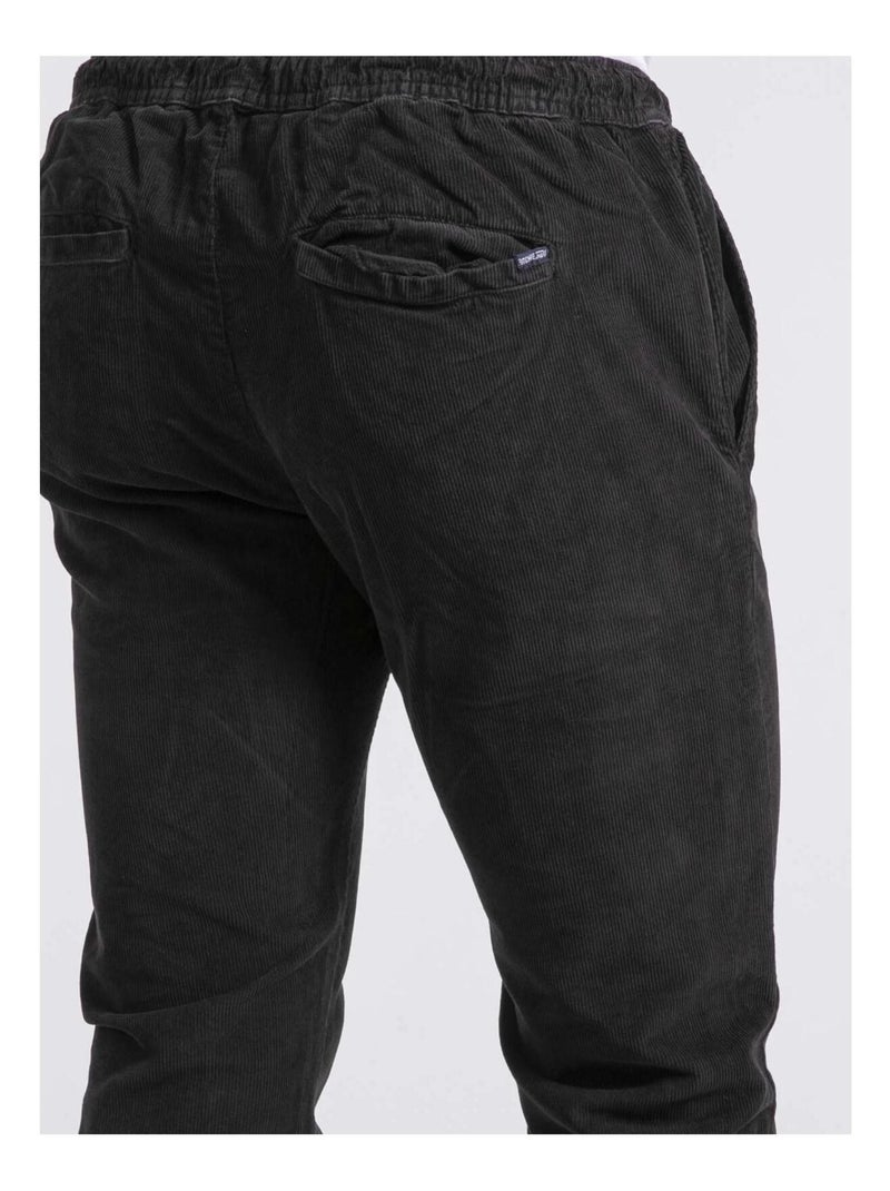 Pantalon velours chino taille élastiquée VERDAMONT Noir - Kiabi