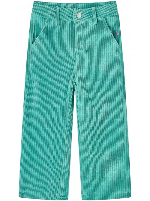 Pantalon velours côtelé à jambes larges, taille élastique - vidaxl - Kiabi