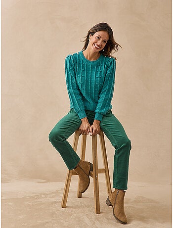 Pantalon velours côtelé coupe droite - daxon