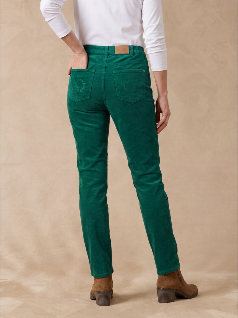 Pantalon velours côtelé coupe droite - daxon Bleu outremer - Kiabi