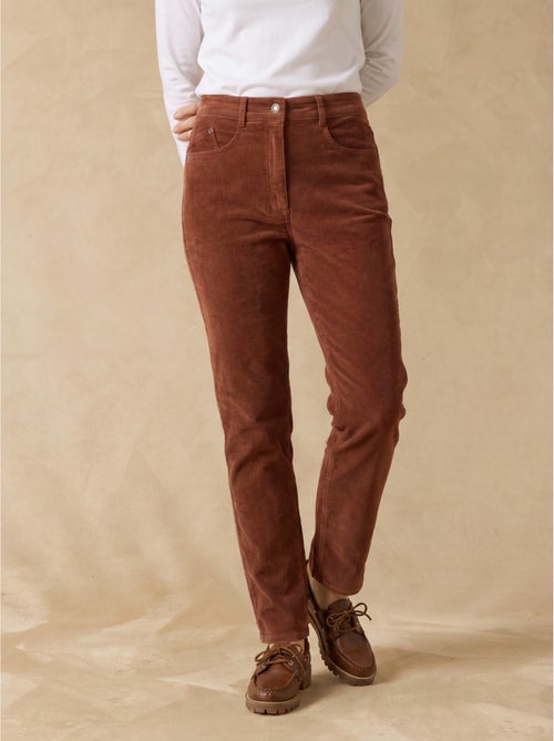 Pantalon velours côtelé coupe droite - daxon - Kiabi