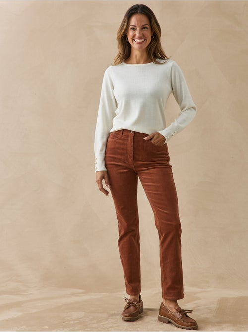 Pantalon velours côtelé coupe droite - daxon - Kiabi