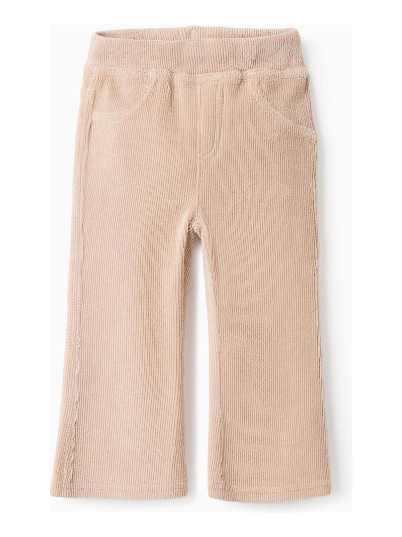 Pantalon velours côtelé, évasé ART ATTACK Beige clair - Kiabi