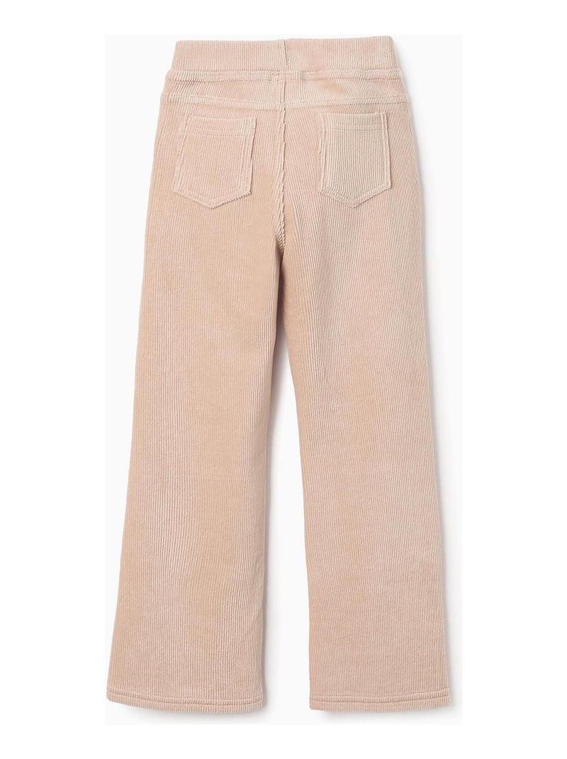 Pantalon velours côtelé, évasé ART ATTACK Beige clair - Kiabi