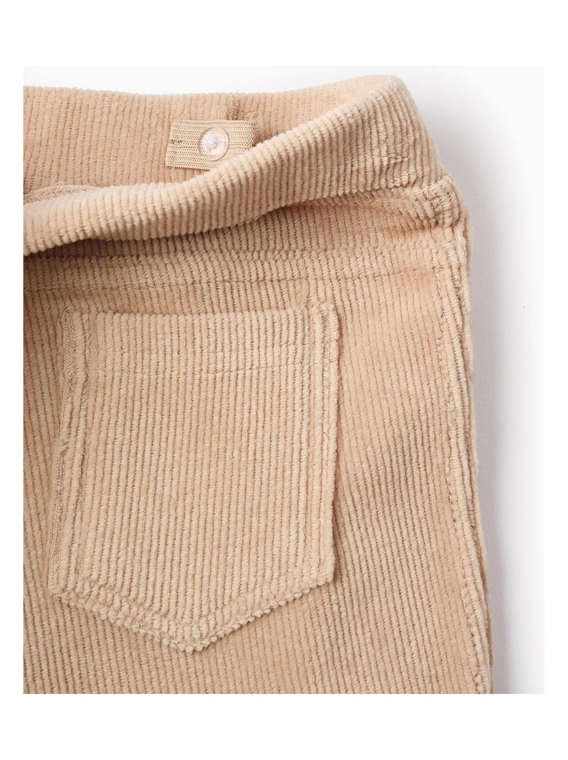 Pantalon velours côtelé, évasé ART ATTACK Beige clair - Kiabi