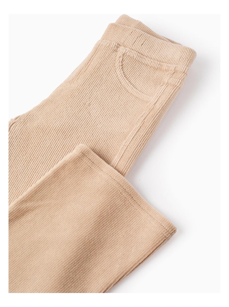 Pantalon velours côtelé, évasé ART ATTACK Beige clair - Kiabi