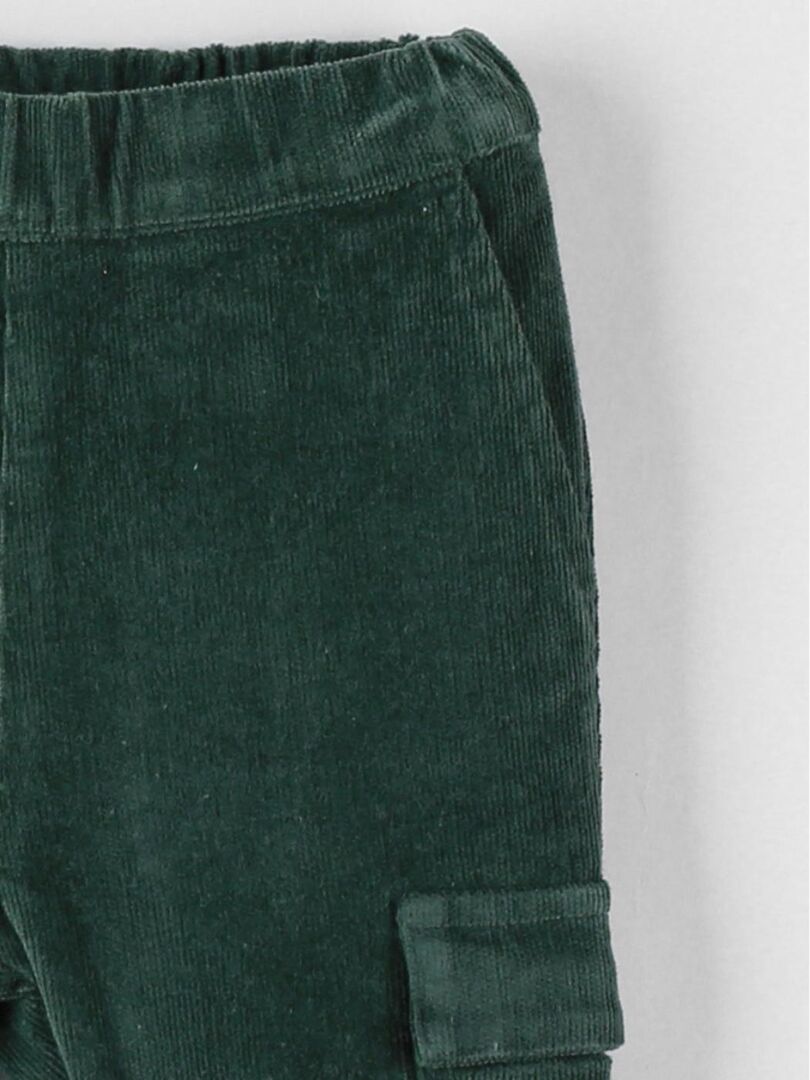 Pantalon Cargo Ado Garçon 8-15 Ans Velours Côtelé Hiver - Taille Elastique Confortable Streetwear
