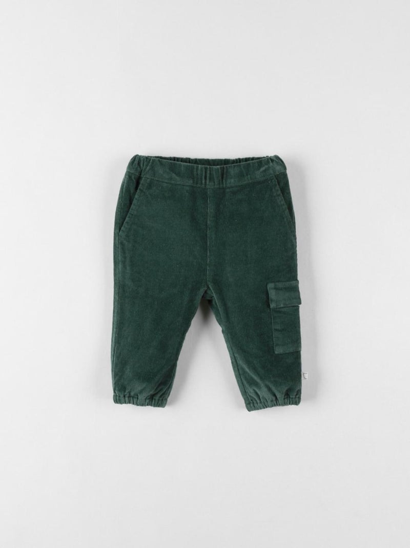 Pantalon velours côtelé, forêt Noukie's Vert - Kiabi