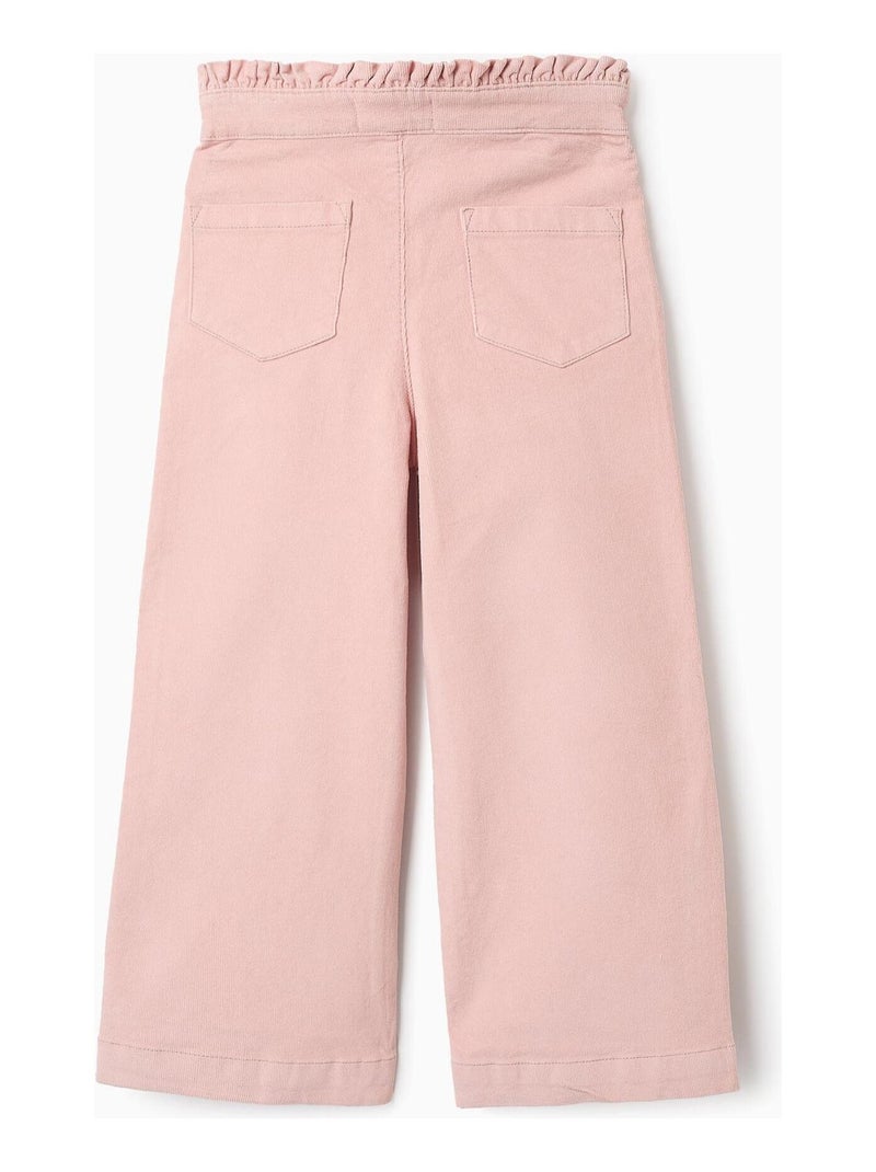 Pantalon velours côtelé, jambe large NOVEAUX NATURE Rose clair - Kiabi