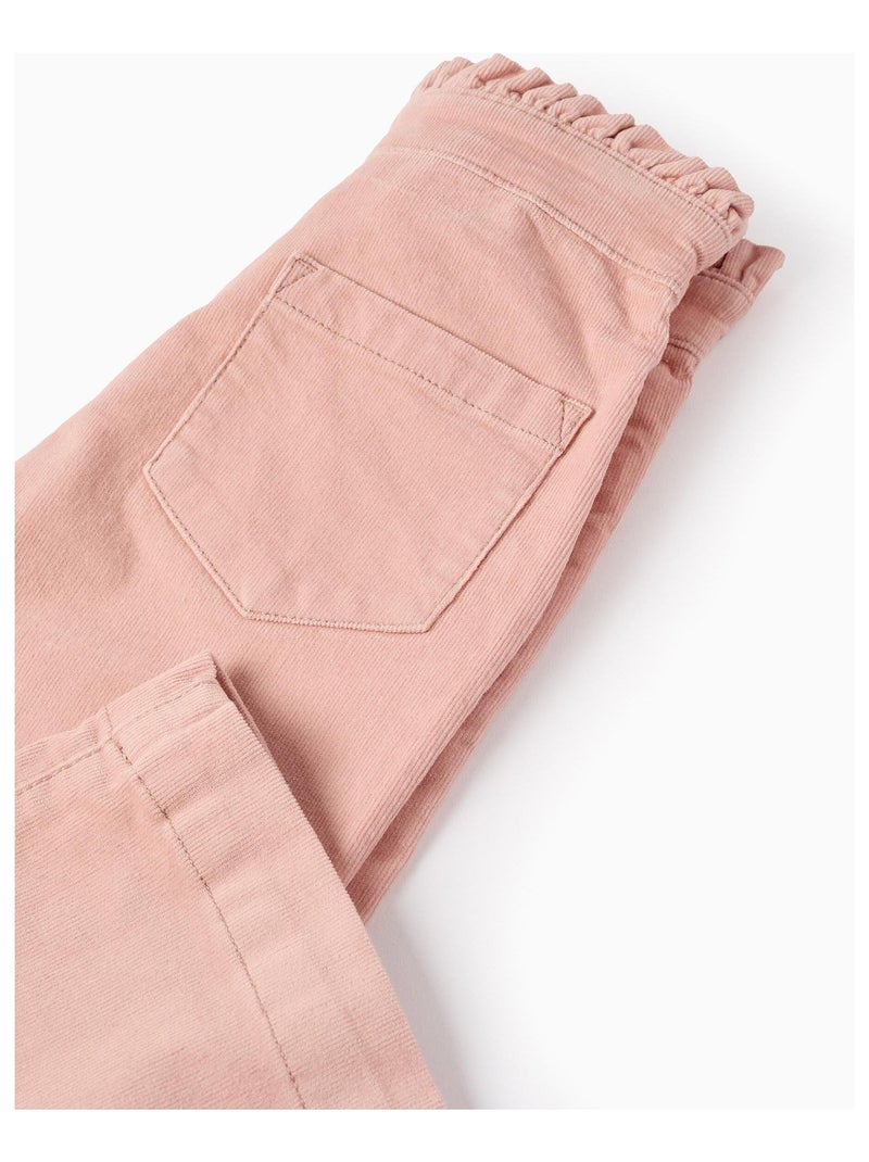 Pantalon velours côtelé, jambe large NOVEAUX NATURE Rose clair - Kiabi