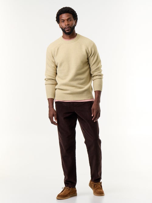 Pantalon velours côtelé - Kiabi