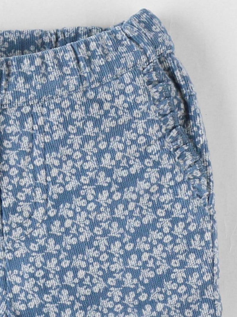 Pantalon, velours côtelé Noukie's Bleu - Kiabi