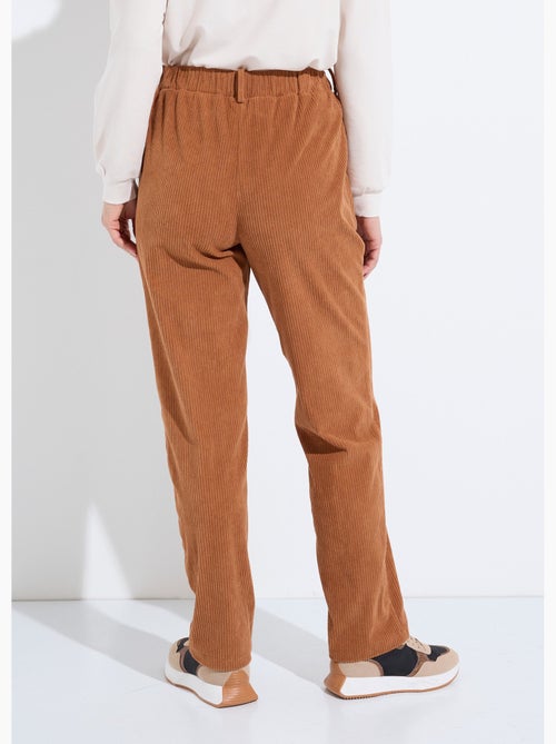 Pantalon velours côtelé taille élastiquée - afibel - Kiabi