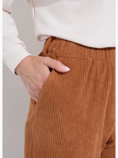 Pantalon velours côtelé taille élastiquée - afibel - Kiabi
