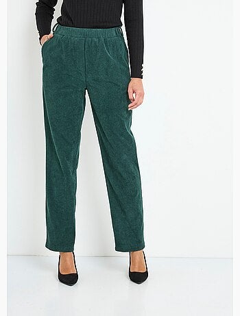 Pantalon velours côtelé taille élastiquée - Afibel