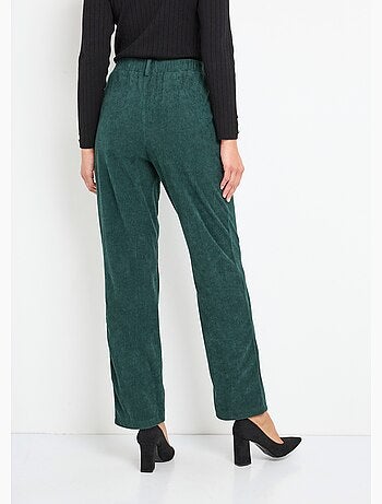 Pantalon velours côtelé taille élastiquée - Afibel