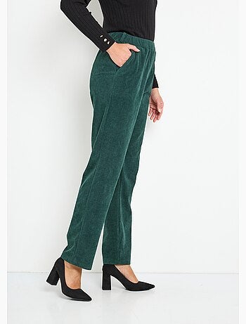 Pantalon velours côtelé taille élastiquée - Afibel