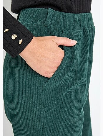 Pantalon velours côtelé taille élastiquée - Afibel