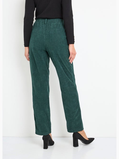 Pantalon velours côtelé taille élastiquée - Afibel - Kiabi