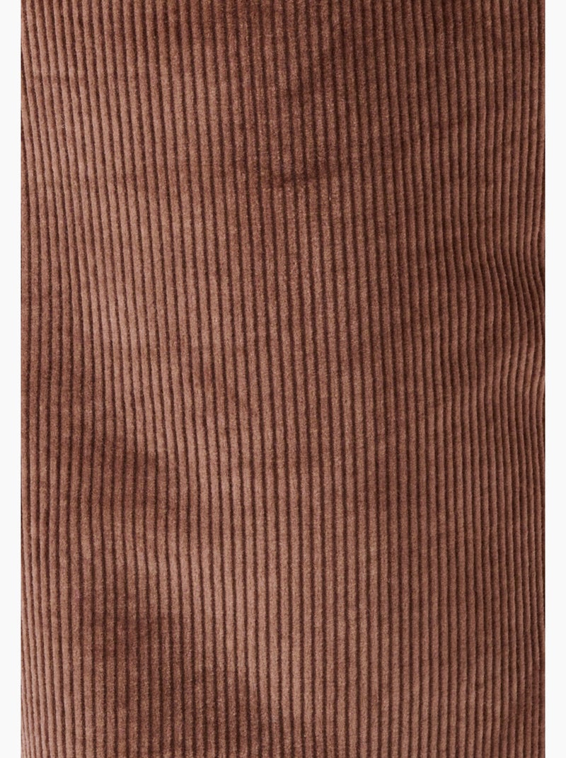 Pantalon velours large - Damart Marron - Kiabi