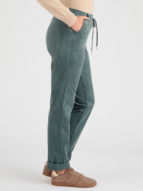 Pantalon velours milleraies enfilable - Damart - Kiabi