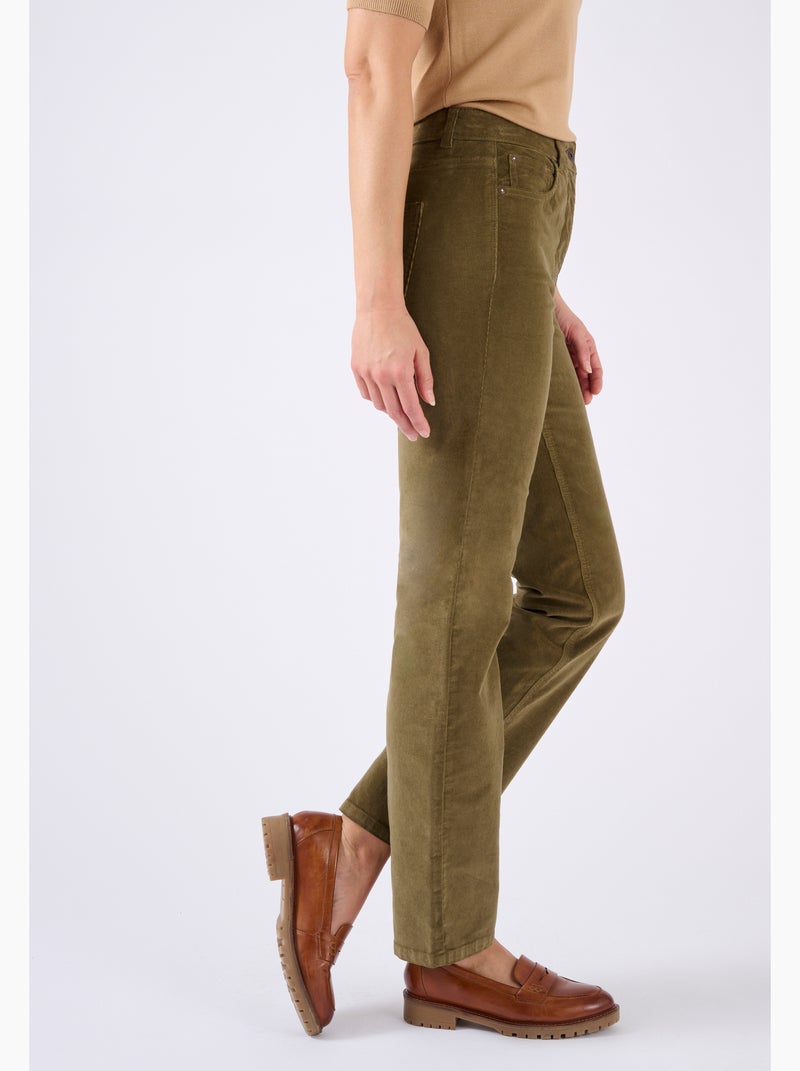 Pantalon velours milleraies Perfect Fit by Damart - Damart Vert - Kiabi