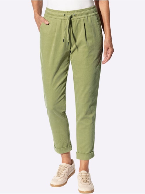 Pantalon velours qualité coton doux sur la peau - Taille courte - witt - Kiabi Pantalon velours qualité coton doux sur la peau - Taille courte - witt - Kiabi