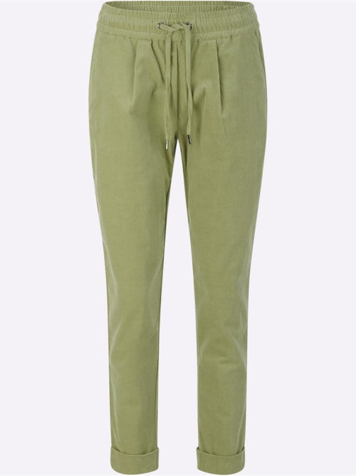 Pantalon velours qualité coton doux sur la peau - Taille courte - witt - Kiabi Pantalon velours qualité coton doux sur la peau - Taille courte - witt - Kiabi