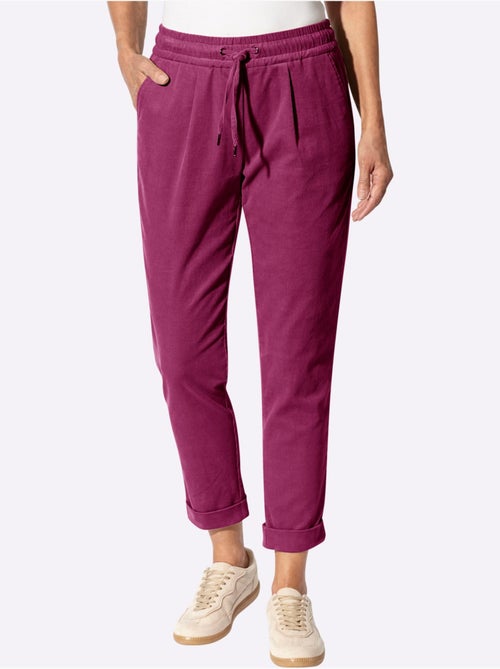 Pantalon velours qualité coton doux sur la peau - Taille courte - witt - Kiabi Pantalon velours qualité coton doux sur la peau - Taille courte - witt - Kiabi