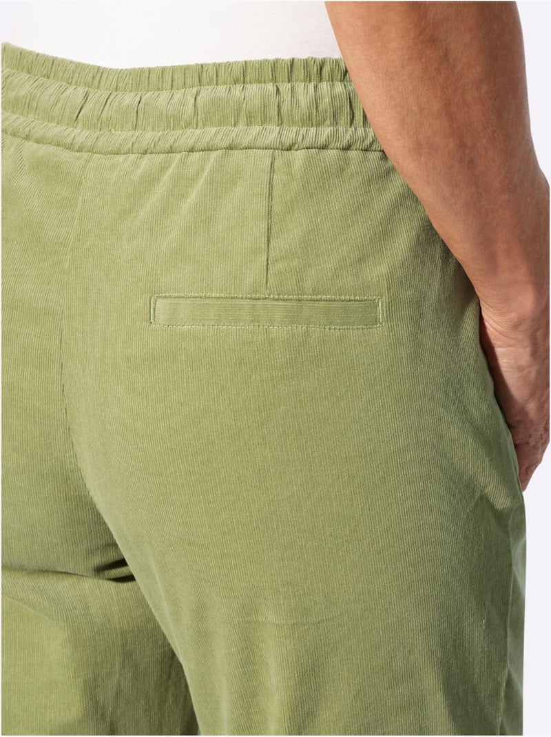 Pantalon velours qualité coton doux sur la peau - Taille standard - witt Bleu Vert Gris - Kiabi