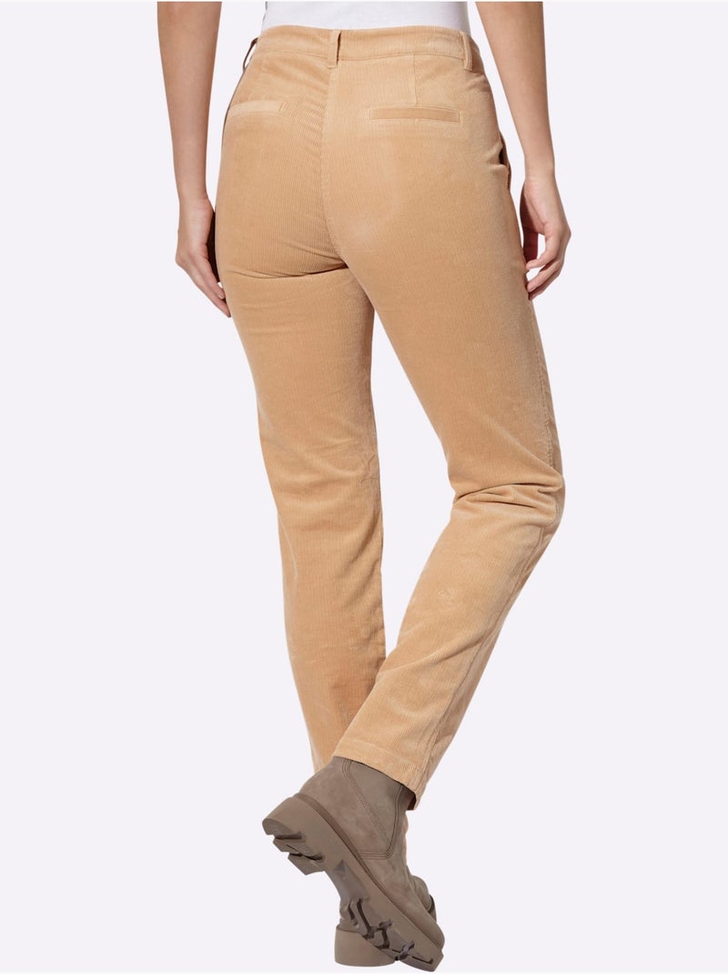 Pantalon velours qualité velours très douce - taille standard - helline Doré - Kiabi