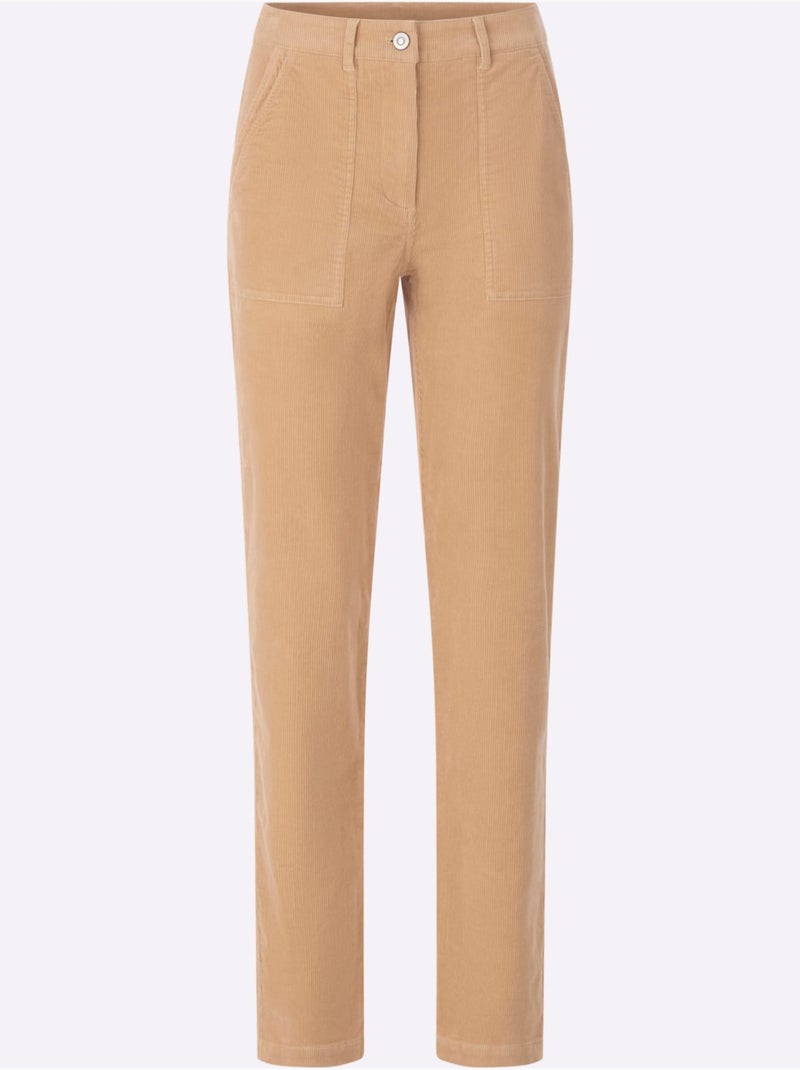 Pantalon velours qualité velours très douce - taille standard - helline Doré - Kiabi