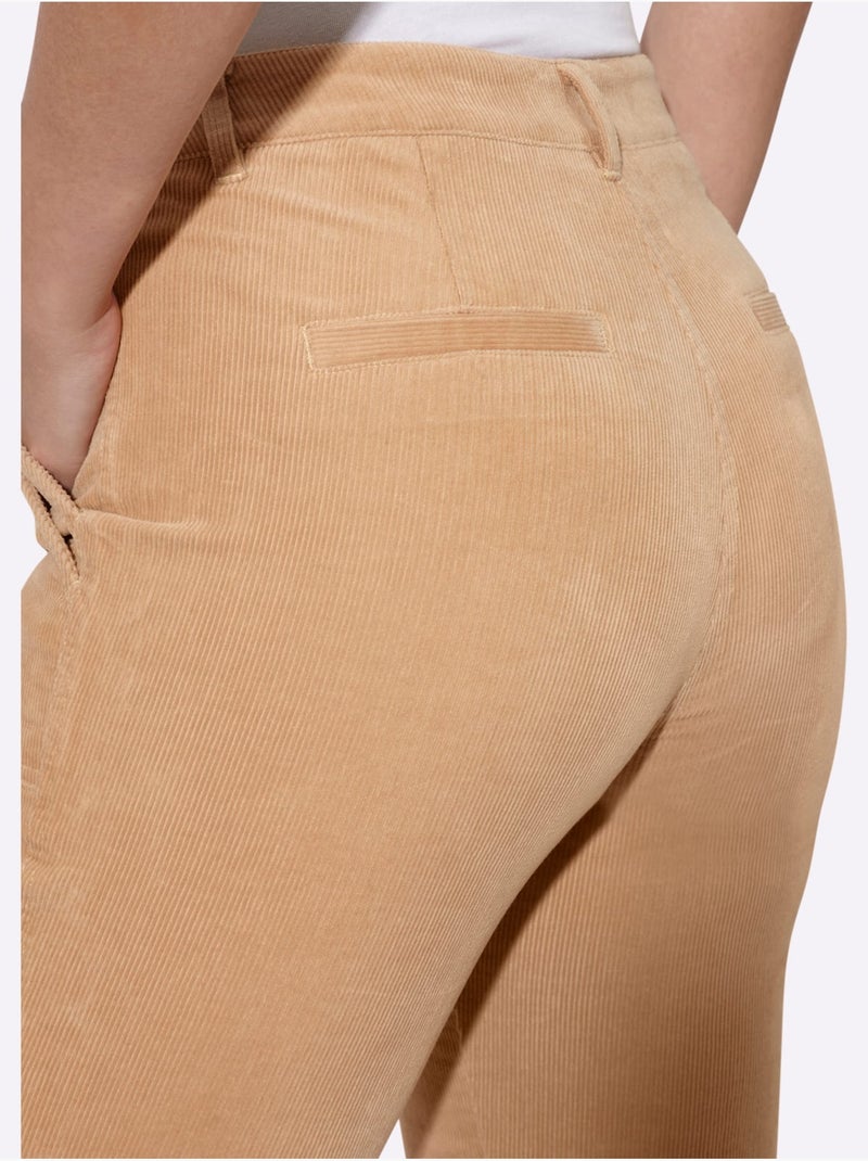 Pantalon velours qualité velours très douce - taille standard - helline Doré - Kiabi
