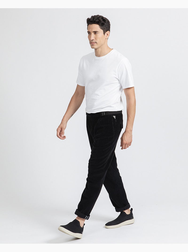 Pantalon velours   regular - new man Noir - Kiabi