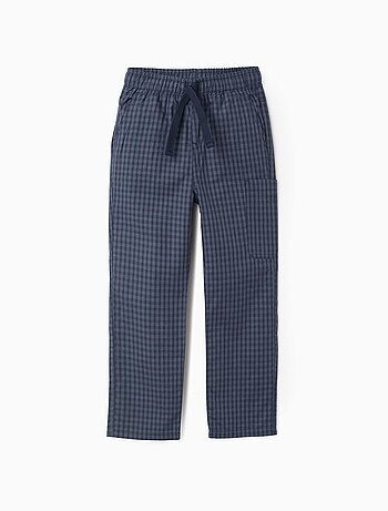 Pantalon Vichy avec Poche Cargo