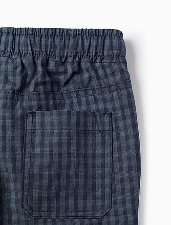 Pantalon Vichy avec Poche Cargo