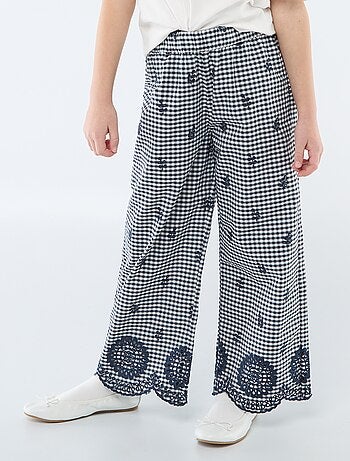 Pantalon vichy en coton