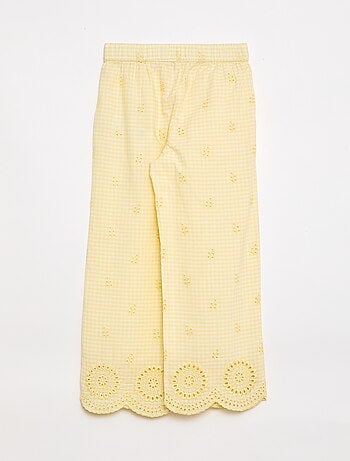 Pantalon vichy en coton