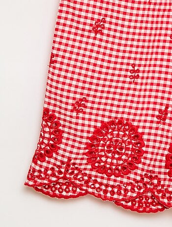 Pantalon vichy en coton