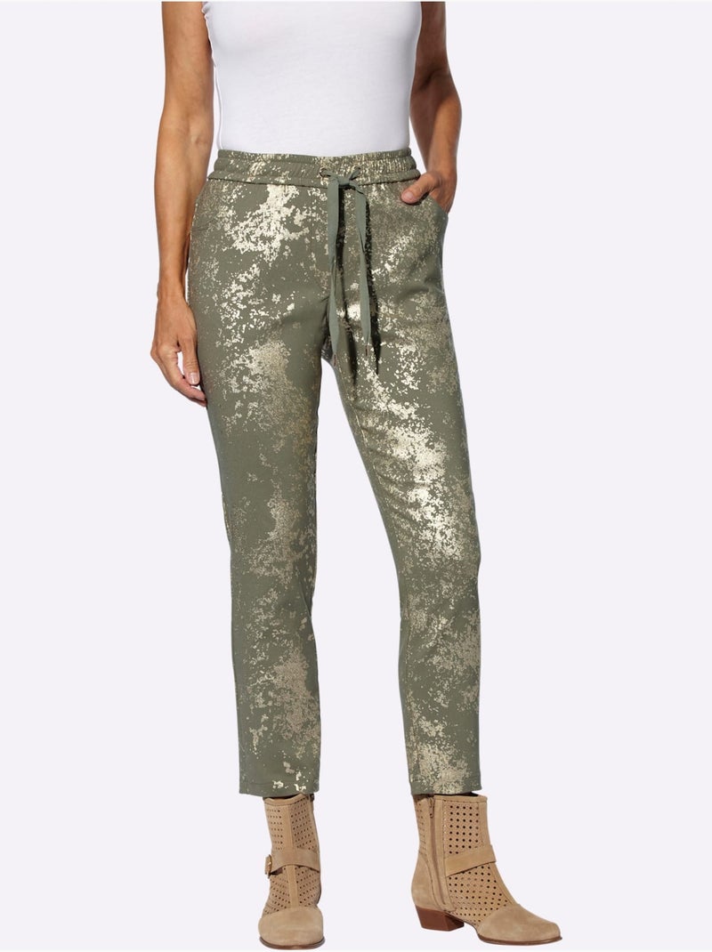 Pantalon Viscose - Taille Standard - Witt Kaki - Kiabi