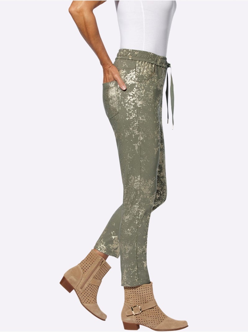 Pantalon Viscose - Taille Standard - Witt Kaki - Kiabi