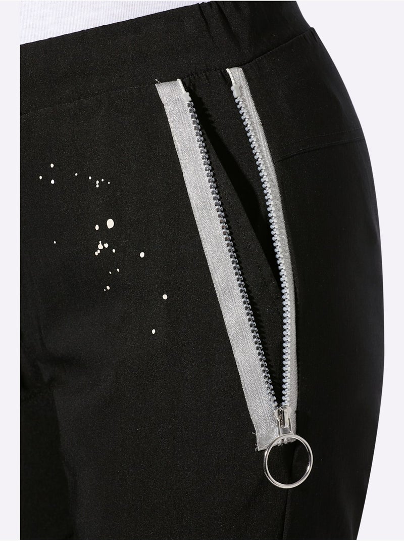 Pantalon Viscose - Taille Standard - Witt Noir Blanc - Kiabi